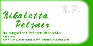 nikoletta pelzner business card